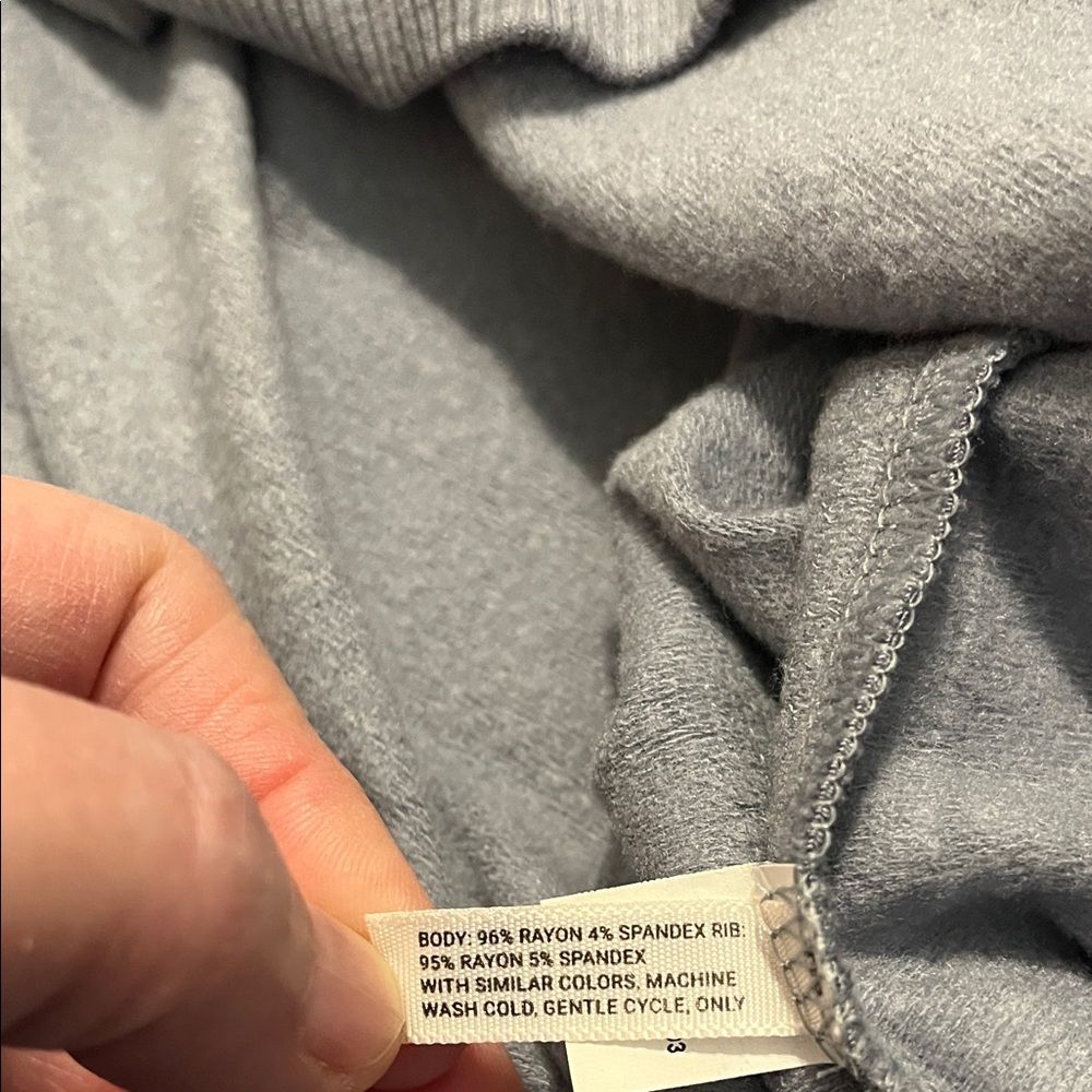 Soma Ladies Med Muted Blue Half-Zip Ultra-soft Sweatshirt - Picture 6 of 7